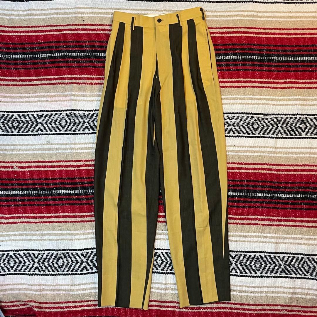 GRASS MEN'S ストライプ ダブルブレストスーツ セットアップ　レトロ