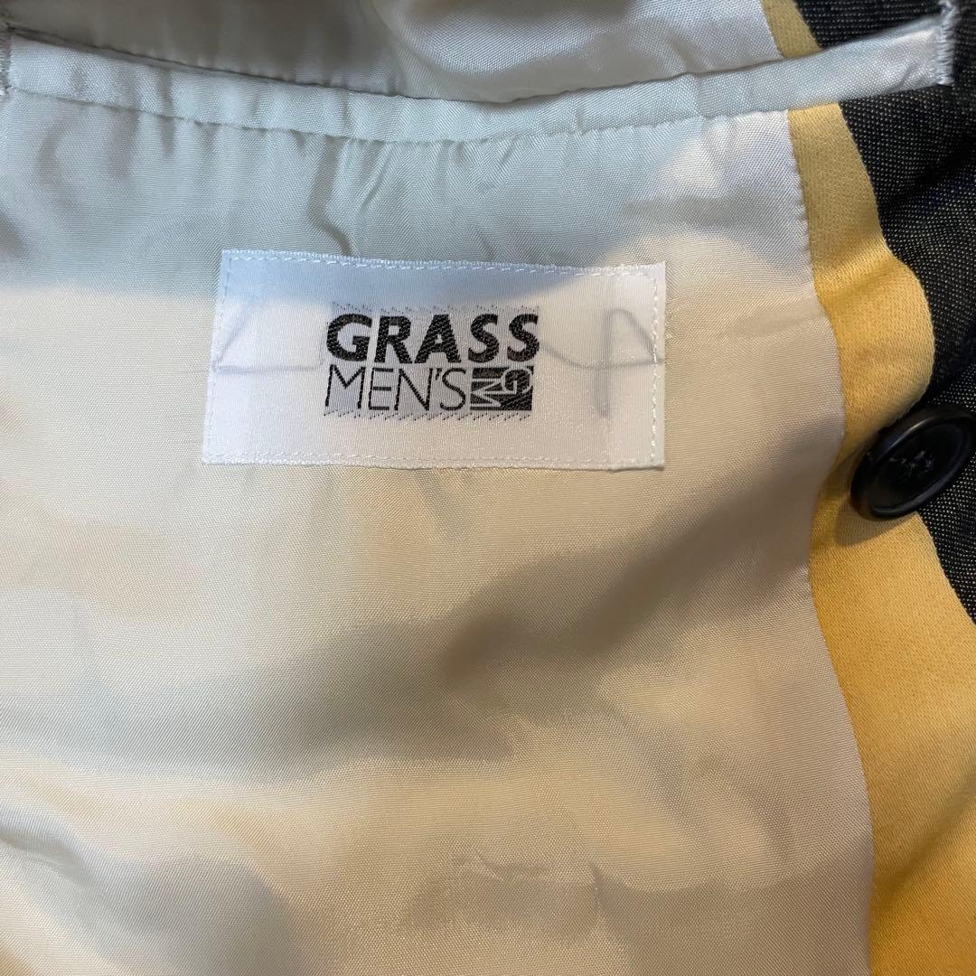 GRASS MEN'S ストライプ ダブルブレストスーツ セットアップ　レトロ