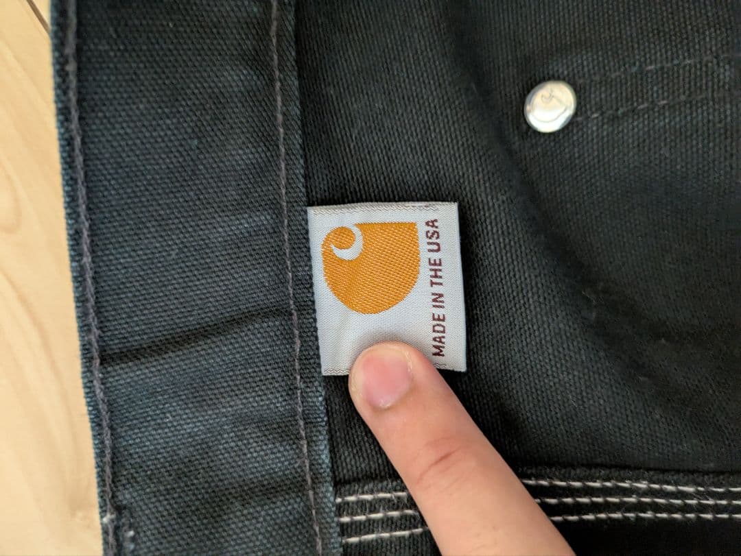 諒*本様 Carhartt ブラック ダブルニー ペインターパンツ 38x34