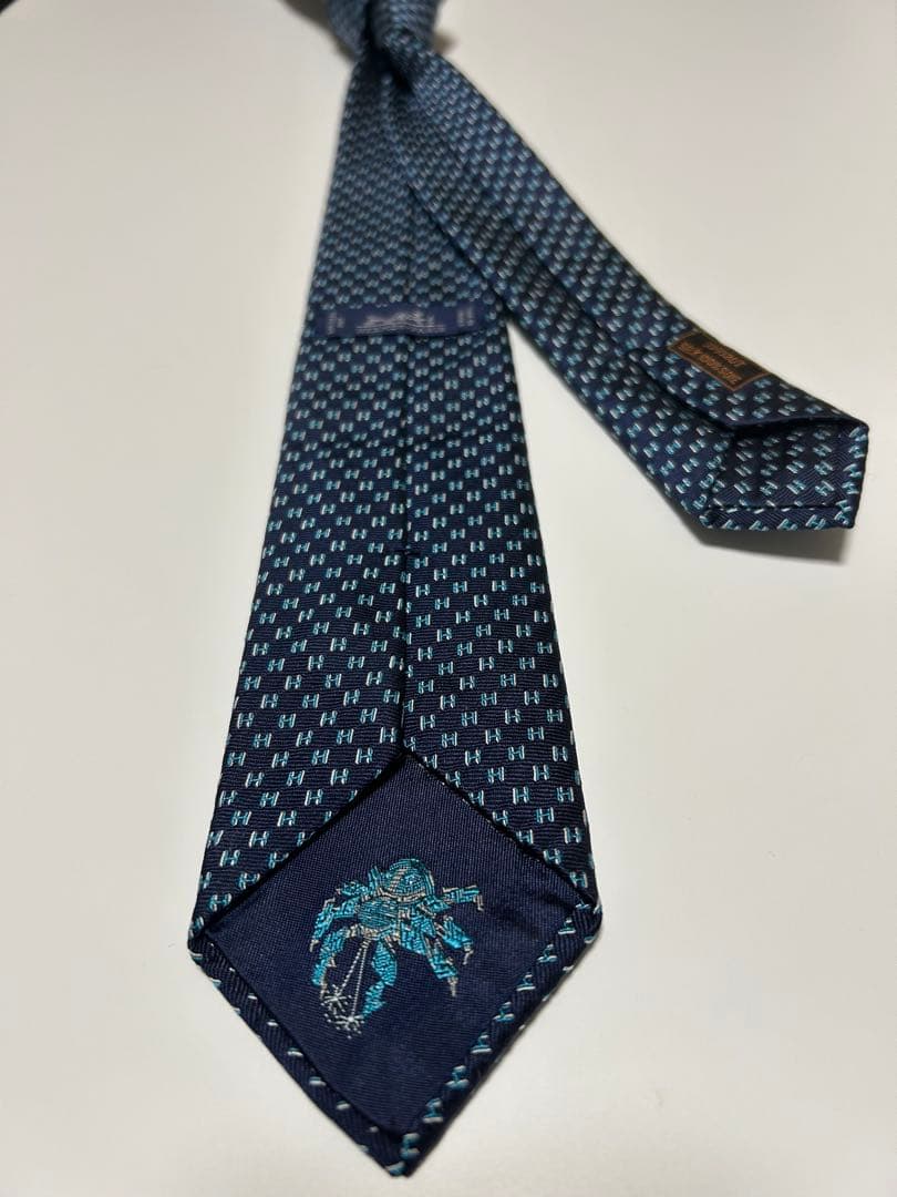 エルメス　HERMES フランボワイヤン・ウェブネクタイ　H柄