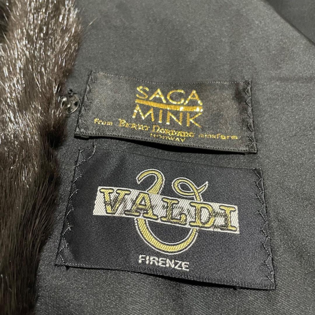 14371✨サガミンク 金サガ ポンチョ ケープコート フリンジ ビジュー