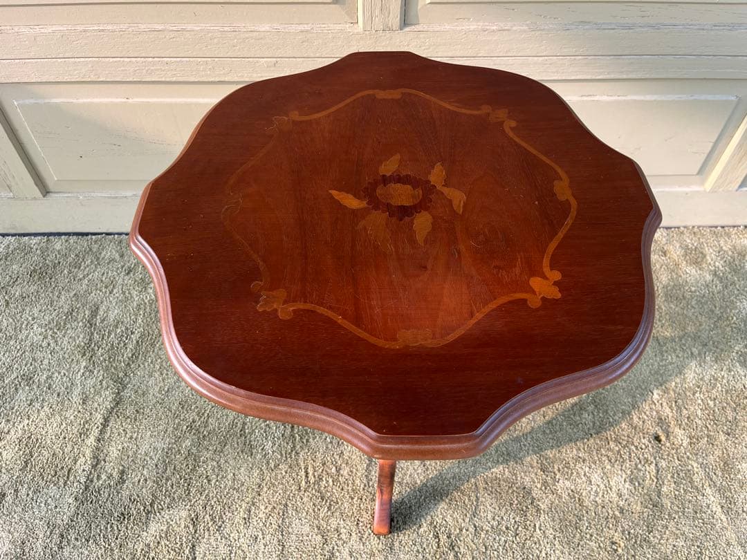 象嵌模様サイドテーブル カフェテーブル コーヒーテーブル ヨーロピアンクラシック