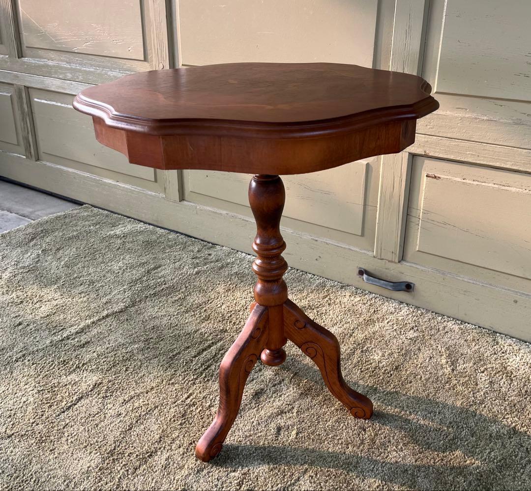 象嵌模様サイドテーブル カフェテーブル コーヒーテーブル ヨーロピアンクラシック