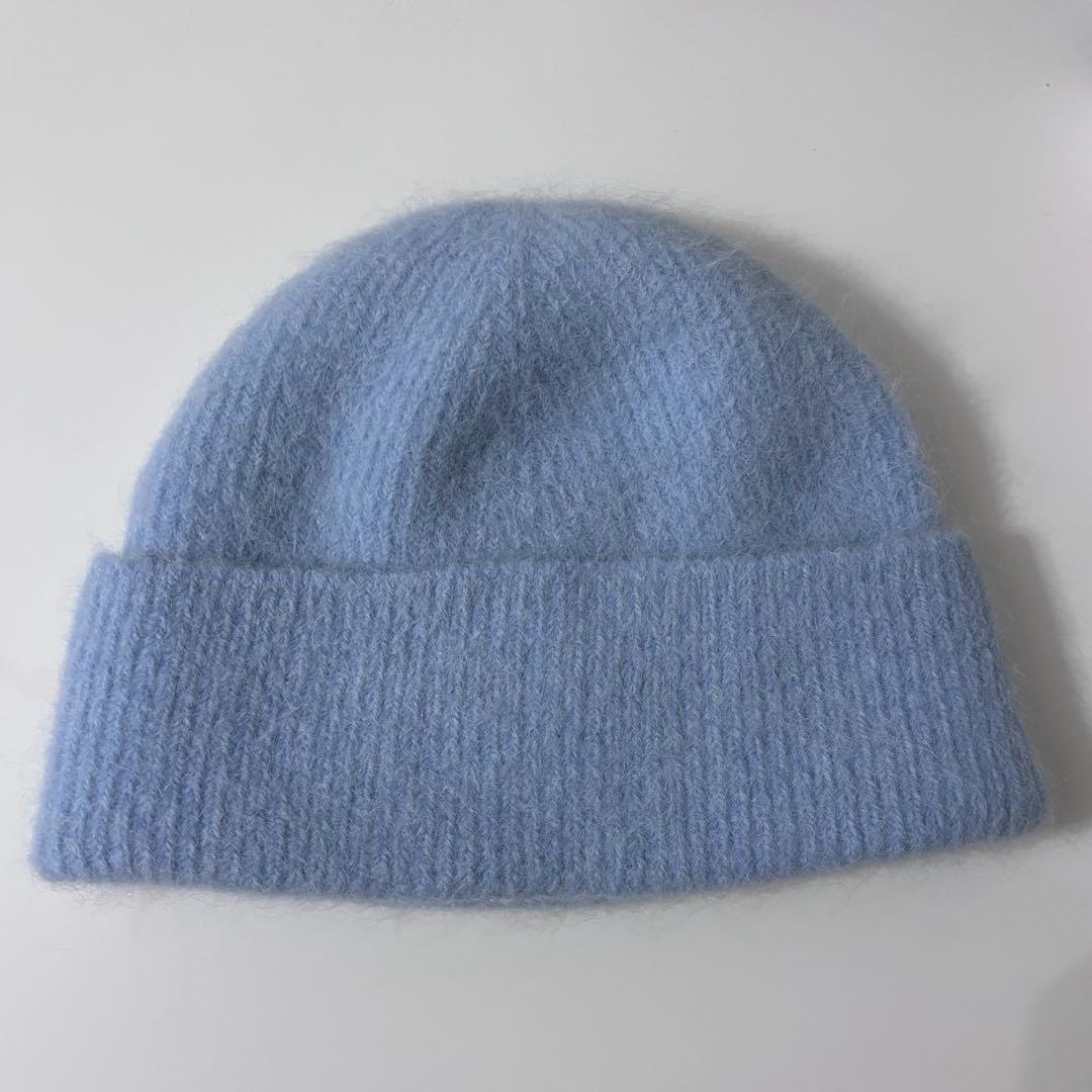 ami paris水色 ビーニー ニット帽