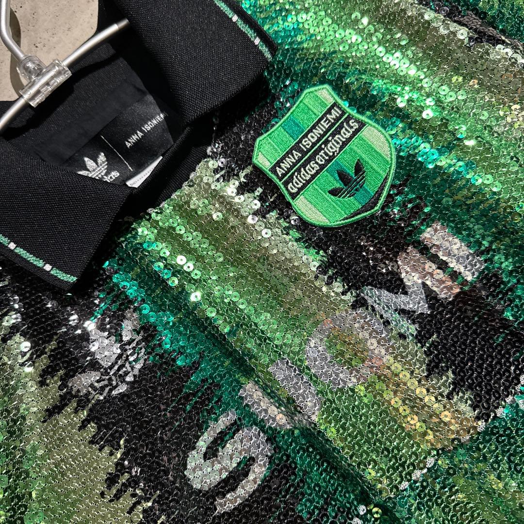 入手困難 新品 adidas×ANNA ISONIEMIスパンコールフレアドレス