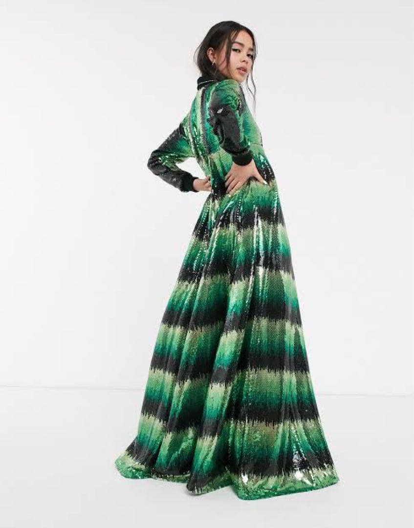 入手困難 新品 adidas×ANNA ISONIEMIスパンコールフレアドレス