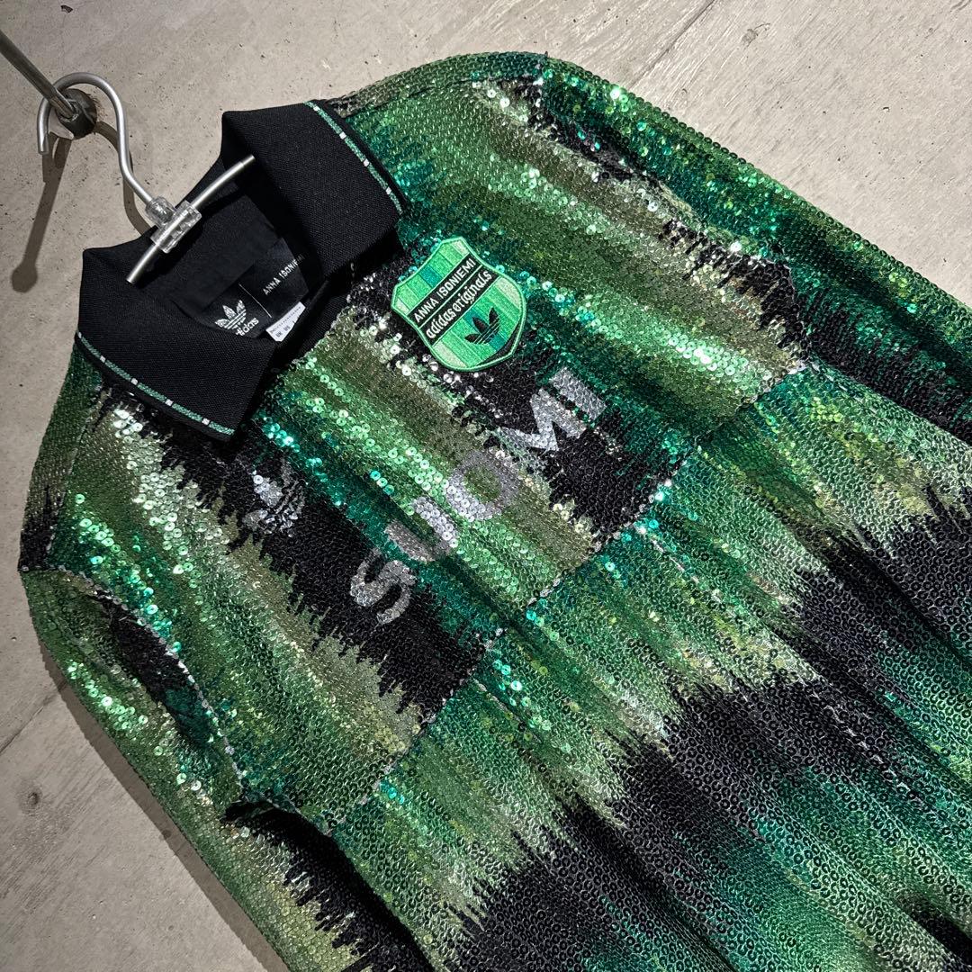 入手困難 新品 adidas×ANNA ISONIEMIスパンコールフレアドレス