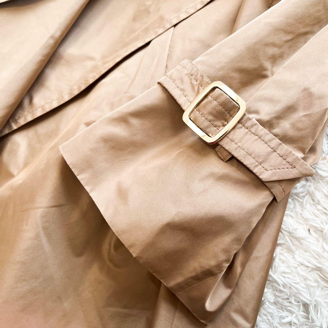 近年✨MaxMara ショールカラー トレンチコート ロング ベルト付 シルク混