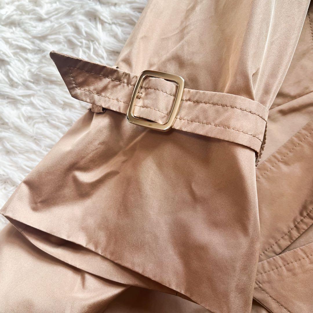 近年✨MaxMara ショールカラー トレンチコート ロング ベルト付 シルク混