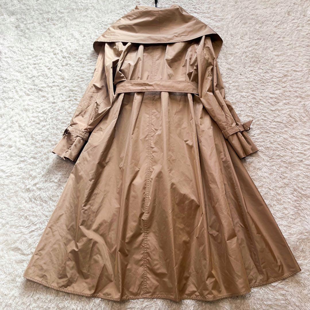 近年✨MaxMara ショールカラー トレンチコート ロング ベルト付 シルク混