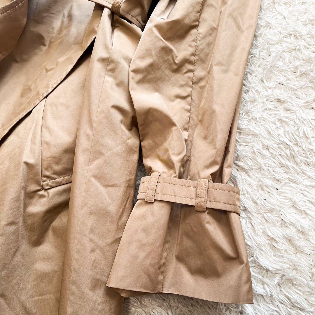 近年✨MaxMara ショールカラー トレンチコート ロング ベルト付 シルク混