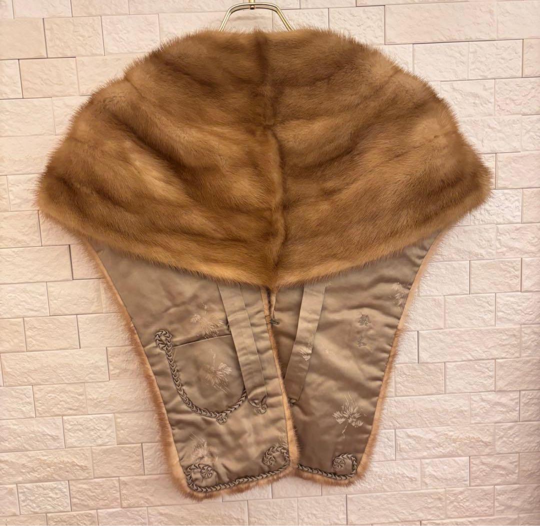 美品 ノルウェーハイランド ミンクショール フォーマル 結婚式 パーティ 成人式