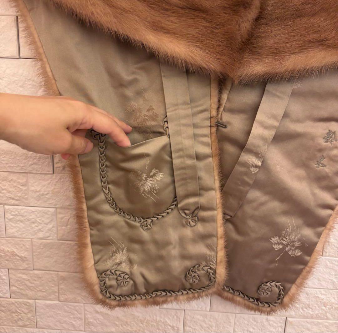 美品 ノルウェーハイランド ミンクショール フォーマル 結婚式 パーティ 成人式