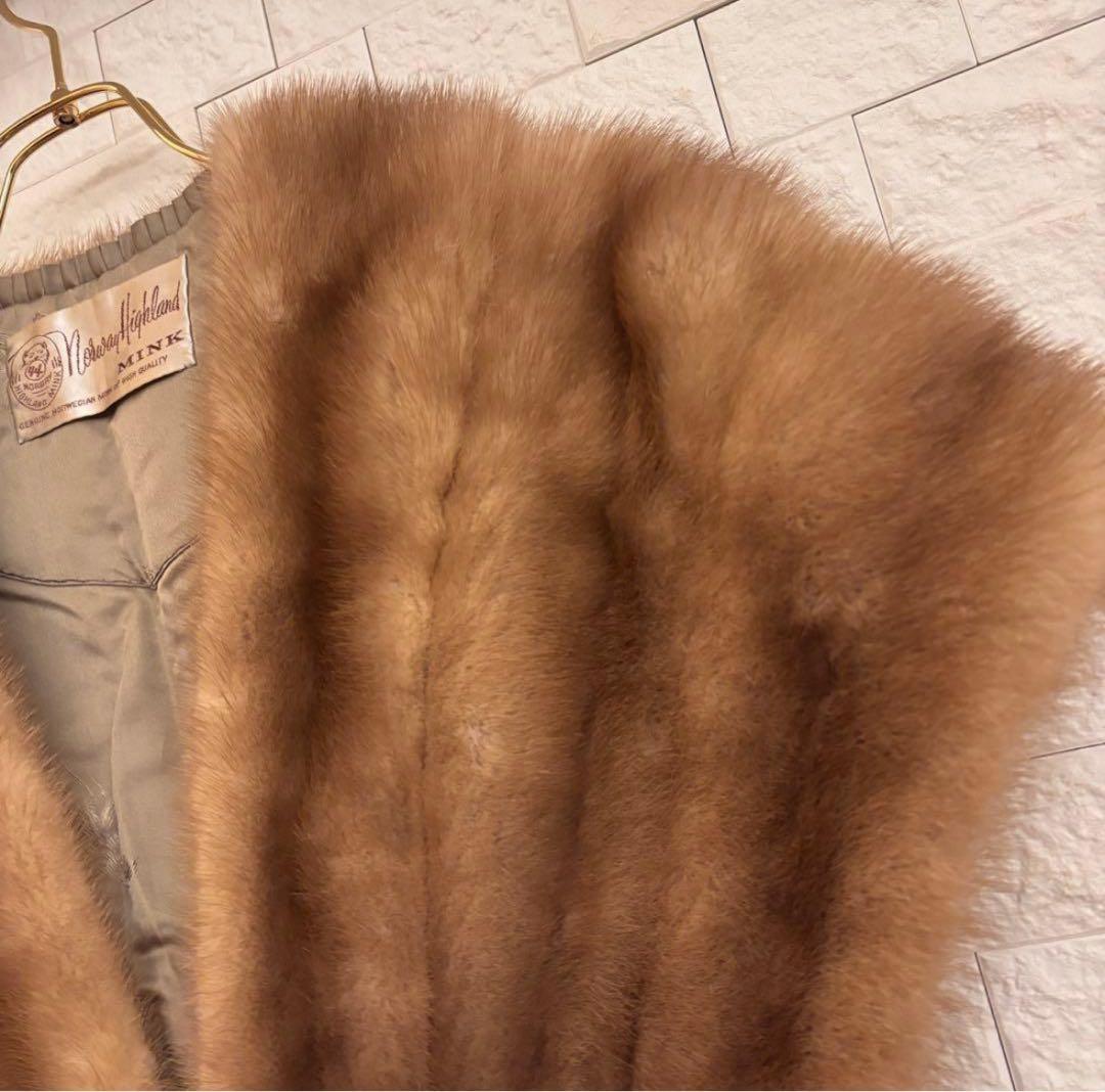 美品 ノルウェーハイランド ミンクショール フォーマル 結婚式 パーティ 成人式
