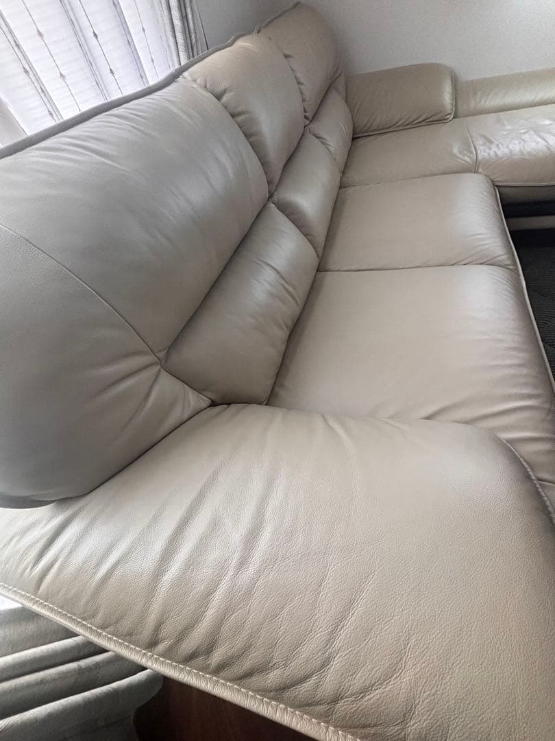 ②NITORIのロゾ4シリーズ本革左カウチソファ①と②セット販売