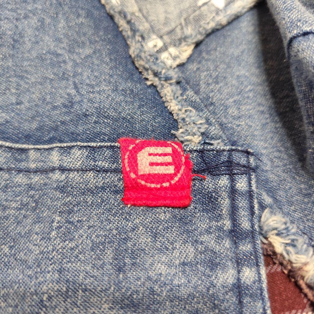 希少 EL RODEO サルエル パッチワーク オールインワン ベルト付き