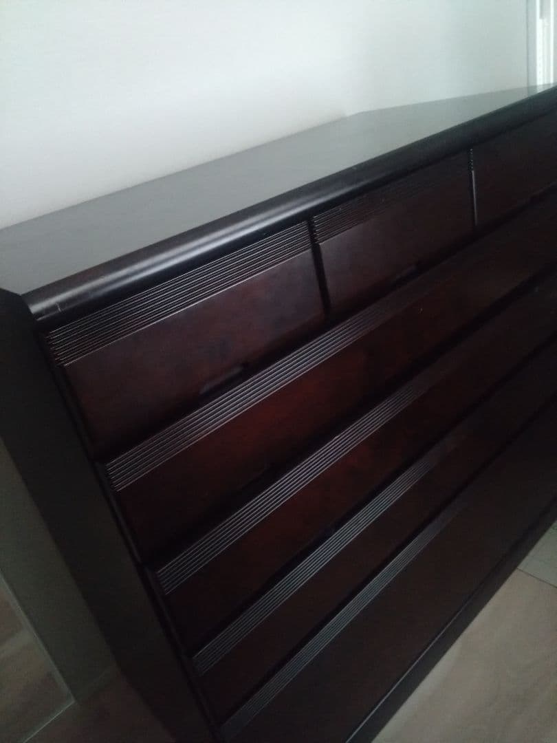 ダークブラウン木製チェスト 5段 桐　大塚家具　セール　2月末まで