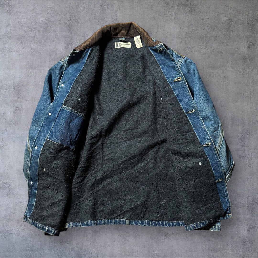 2264 古着90年代BCC WORKWEARデニムカバーオール好色落ちハチノス