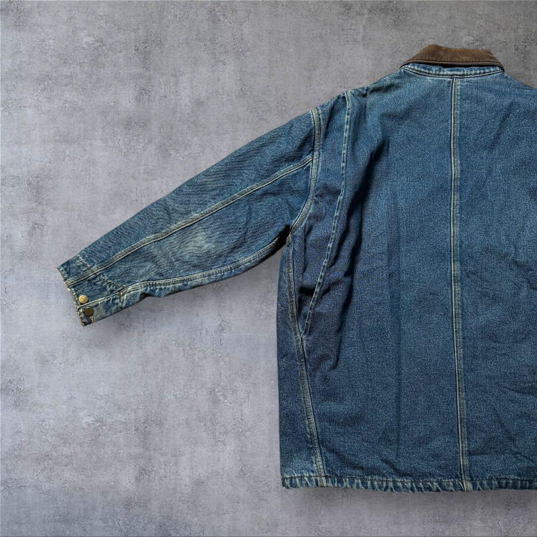 2264 古着90年代BCC WORKWEARデニムカバーオール好色落ちハチノス