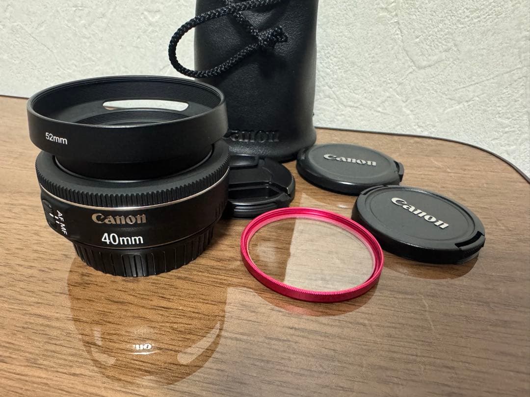 Canon EF 40mm F2.8 STM レンズフード ポーチ付
