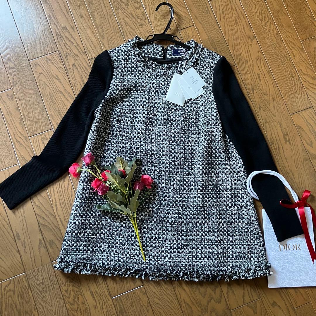 新品　❤️エムズグレーシー　ツイード　グログランリボン　40