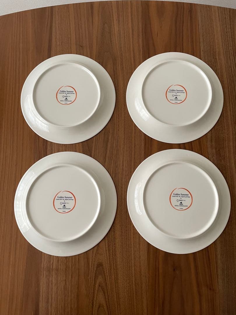 rin⭐︎ロイヤルコペンハーゲン ゴールデンサマープレート 26.5cm4枚