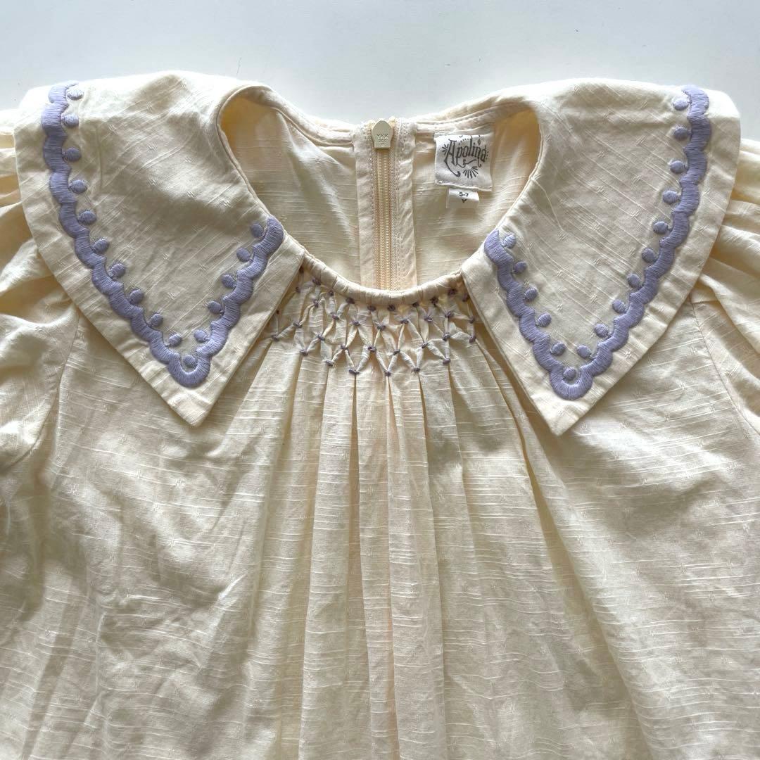 【タグあり】apolina kidsワンピース 5-7Y
