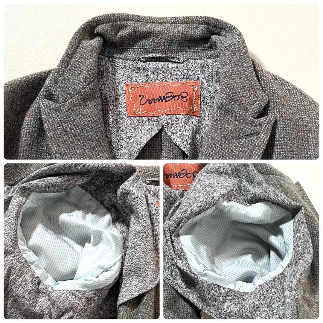 【美品】45R umii908　ツイードジャケット　アンコン　段返り3B　本切羽