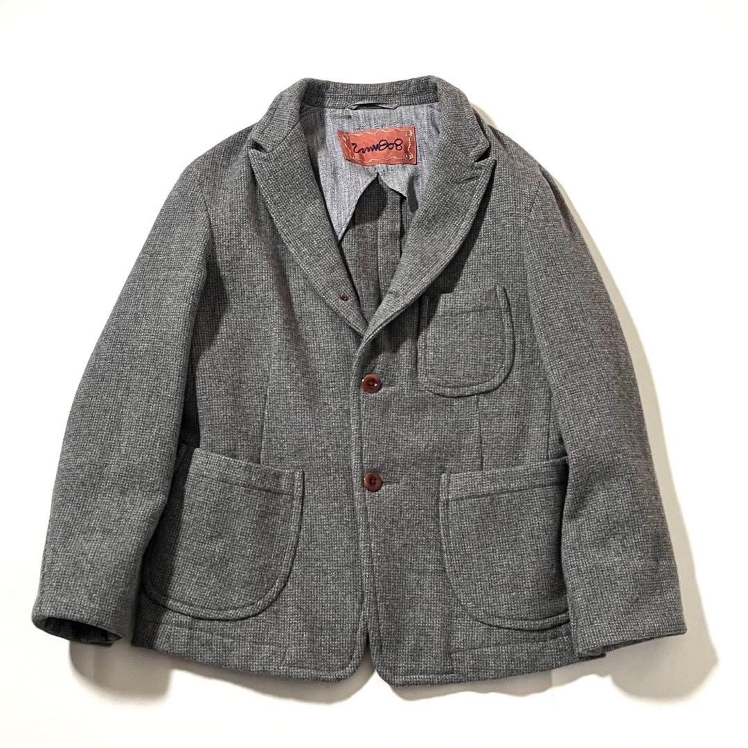 【美品】45R umii908　ツイードジャケット　アンコン　段返り3B　本切羽
