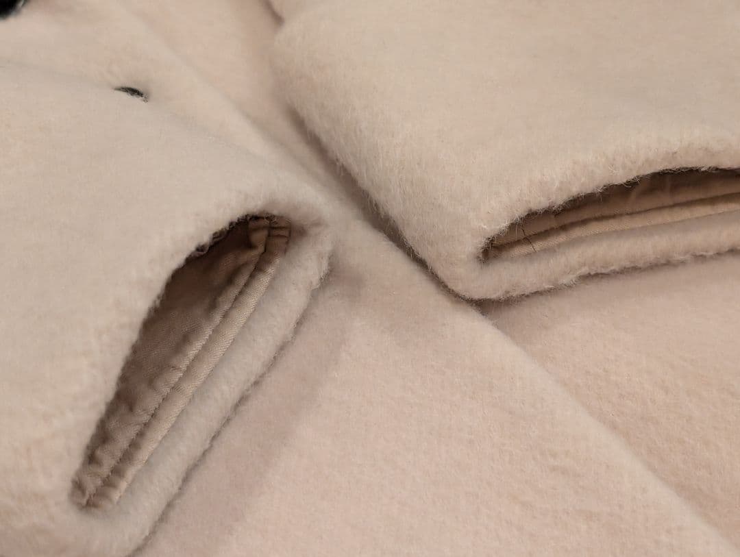 EMMEL REFINES シャギー ビッグカラー フレア ロングコート