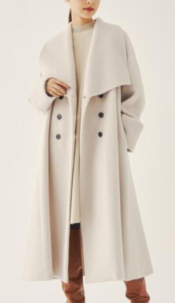 EMMEL REFINES シャギー ビッグカラー フレア ロングコート