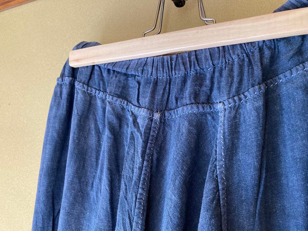 えみおわす　リスパンツ　藍染/早川ユミ　mittan グランピエ　calico