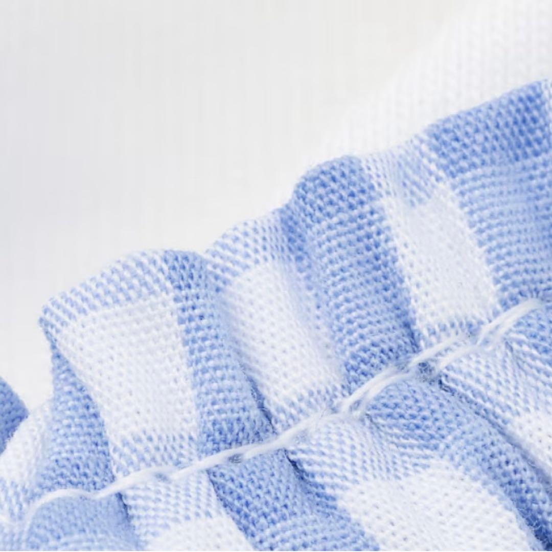 メゾピアノ ギンガムティアードドッキングワンピース　130