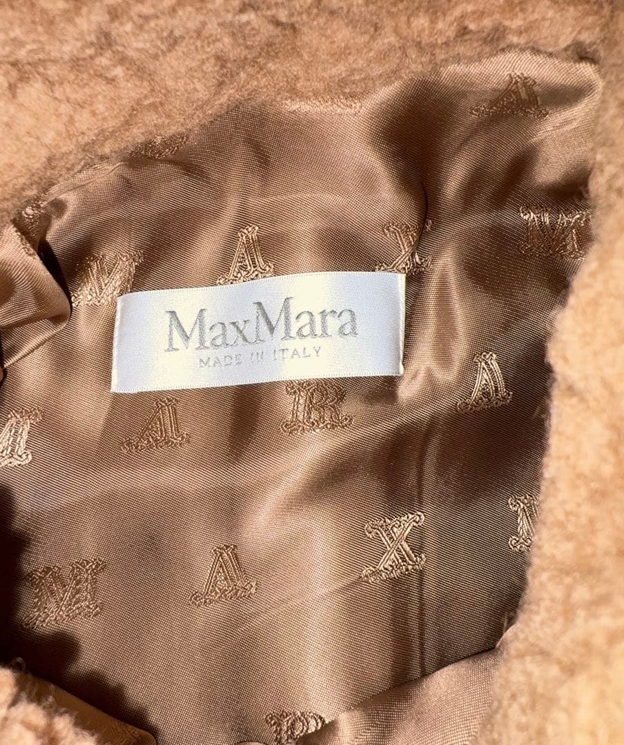 マックスマーラ　テディケープ　キャメル　美品　フリーサイズ
