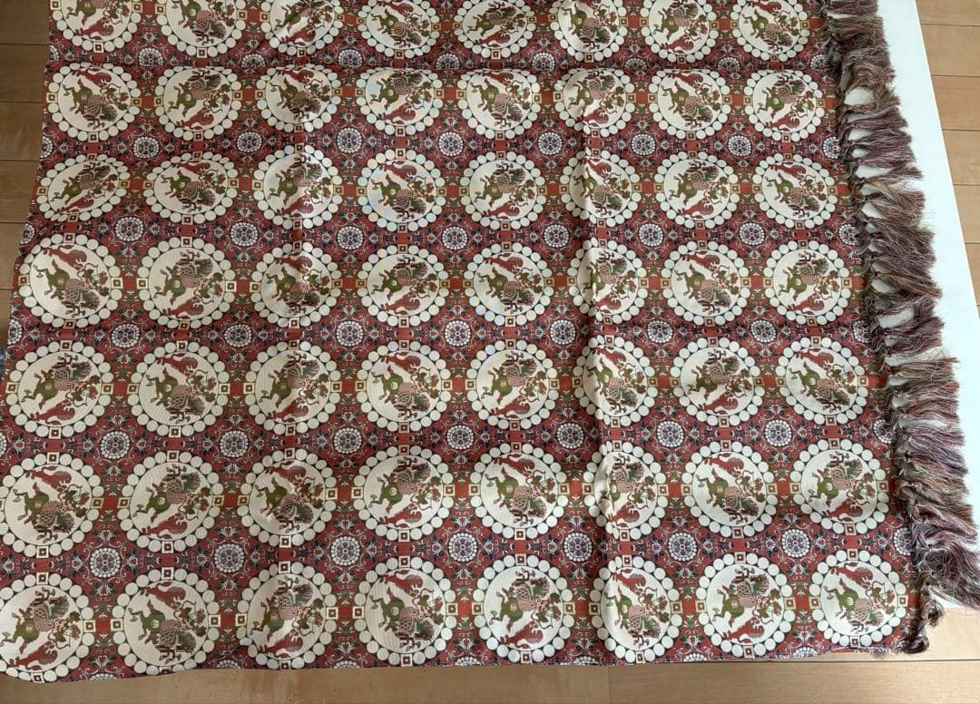 【新品未使用】龍村美術織物　獅子狩文錦 超大型テーブルクロス　120×164桐箱