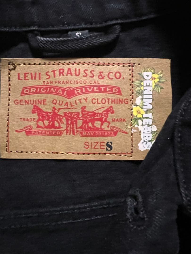 Levi's コラボDenim tearsデニムジャケットブラックS