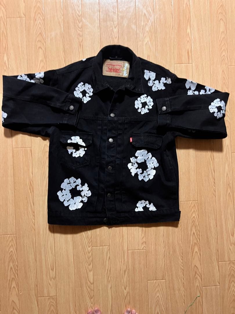 Levi's コラボDenim tearsデニムジャケットブラックS