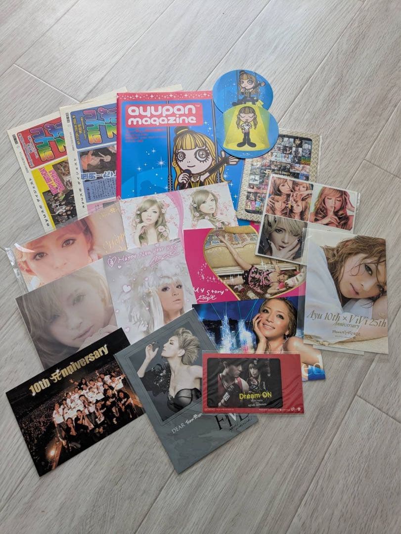 浜崎あゆみ ファンクラブ会報 グッズ 缶バッチ ポストカード 写真集 文房具