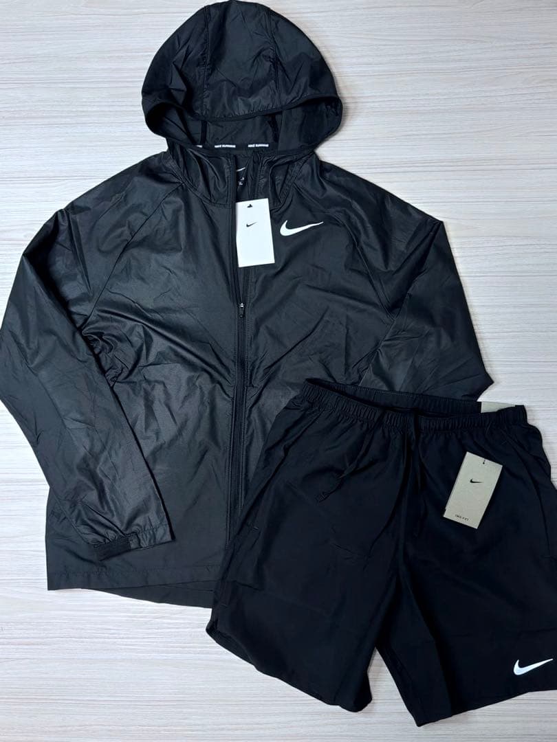 Nike フード付きジャージ上下セット ブラック Mサイズ