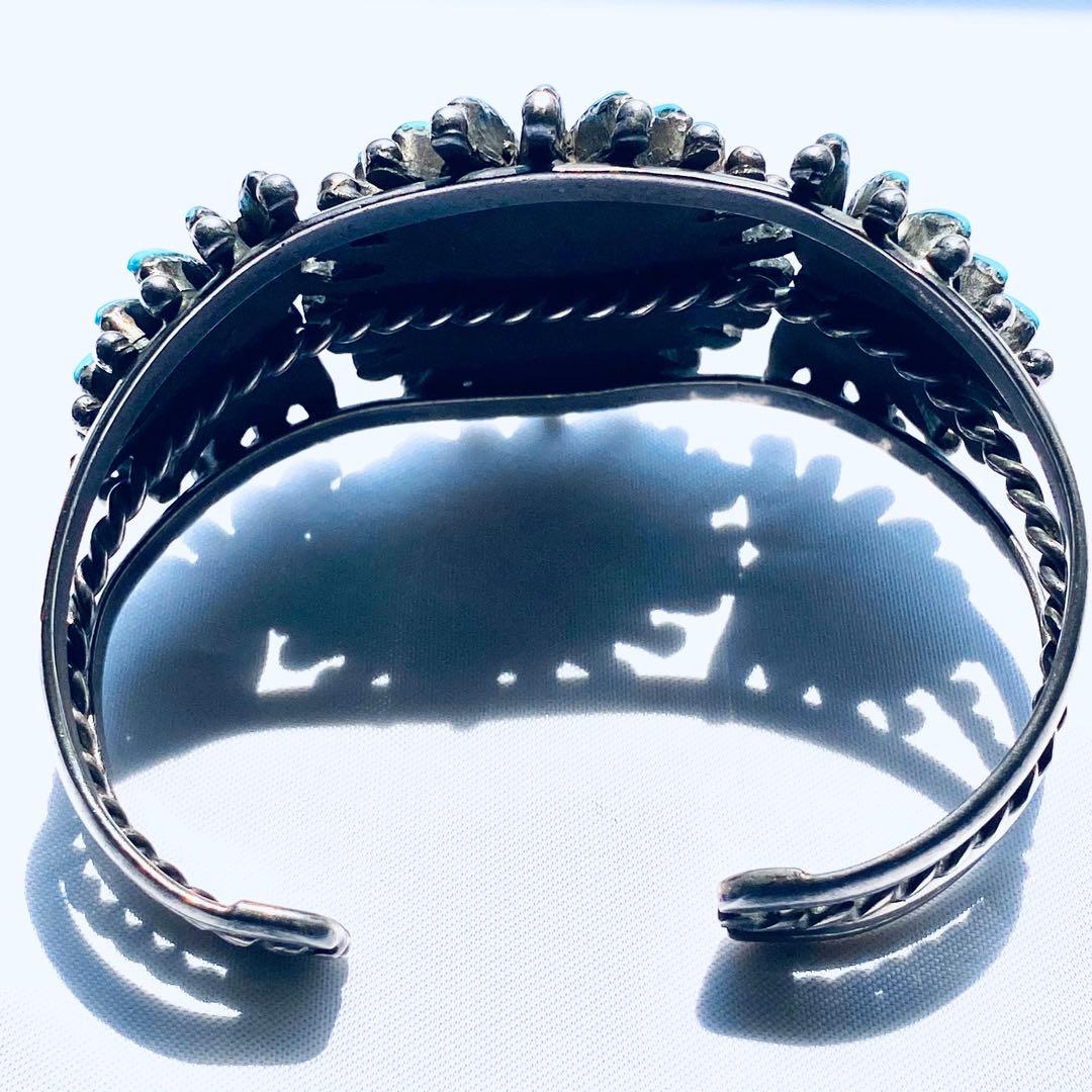 インディアンジュエリー　ターコイズ　バングル　シルバー925