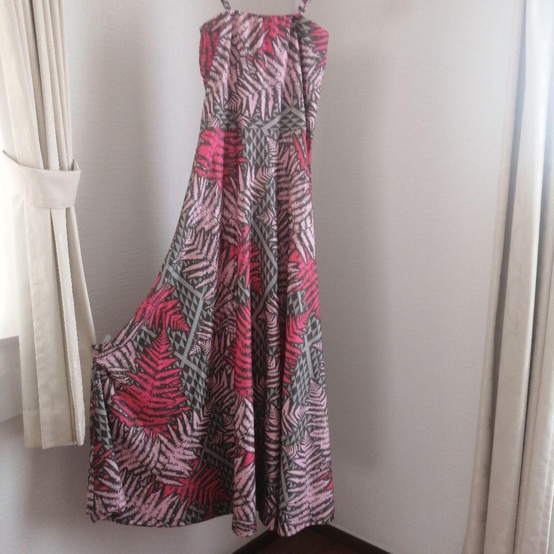 フラダンス用マキシドレス　葉柄