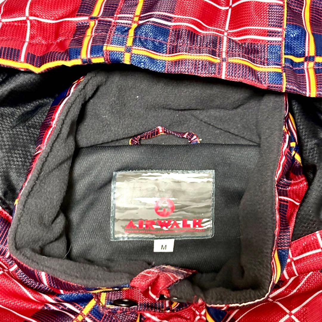 【極美品】エアウォーク　スキースノボウェアジャケット　チェック　レッド　XL 赤