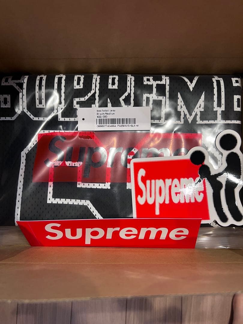 Supreme Bones Football Jersey 63 ブラック