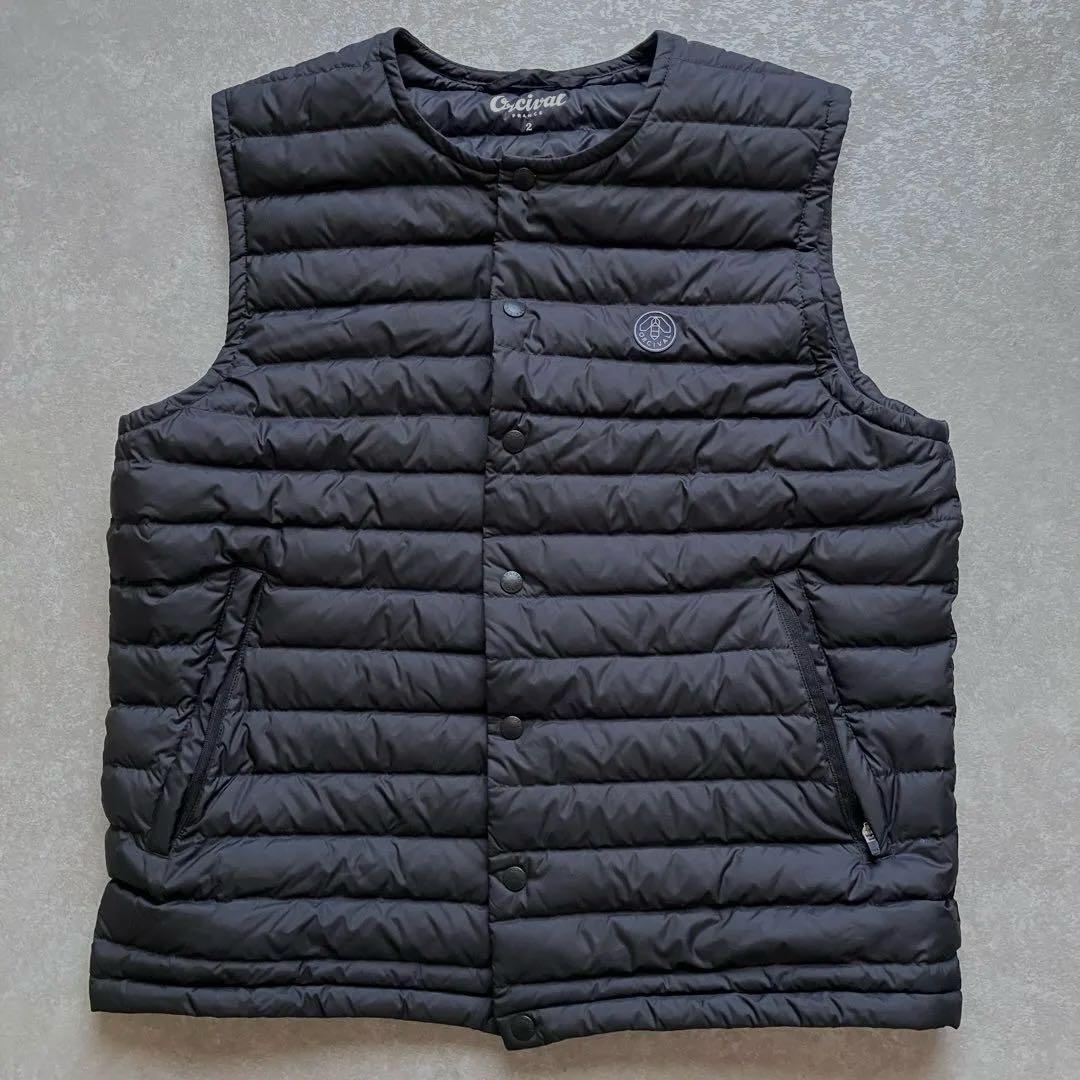 【美品】オーシバル ダウン キルティング インナーベスト 黒 サイズ２