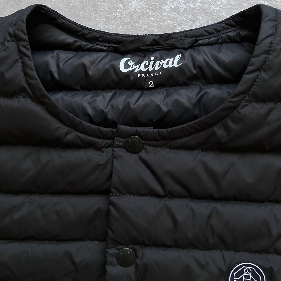 【美品】オーシバル ダウン キルティング インナーベスト 黒 サイズ２