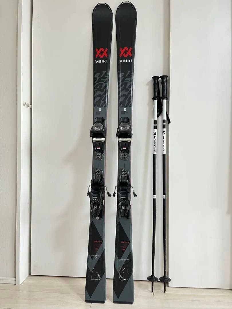 フォルクル/スキー・ビンディング2点セット& サロモン スキーポール