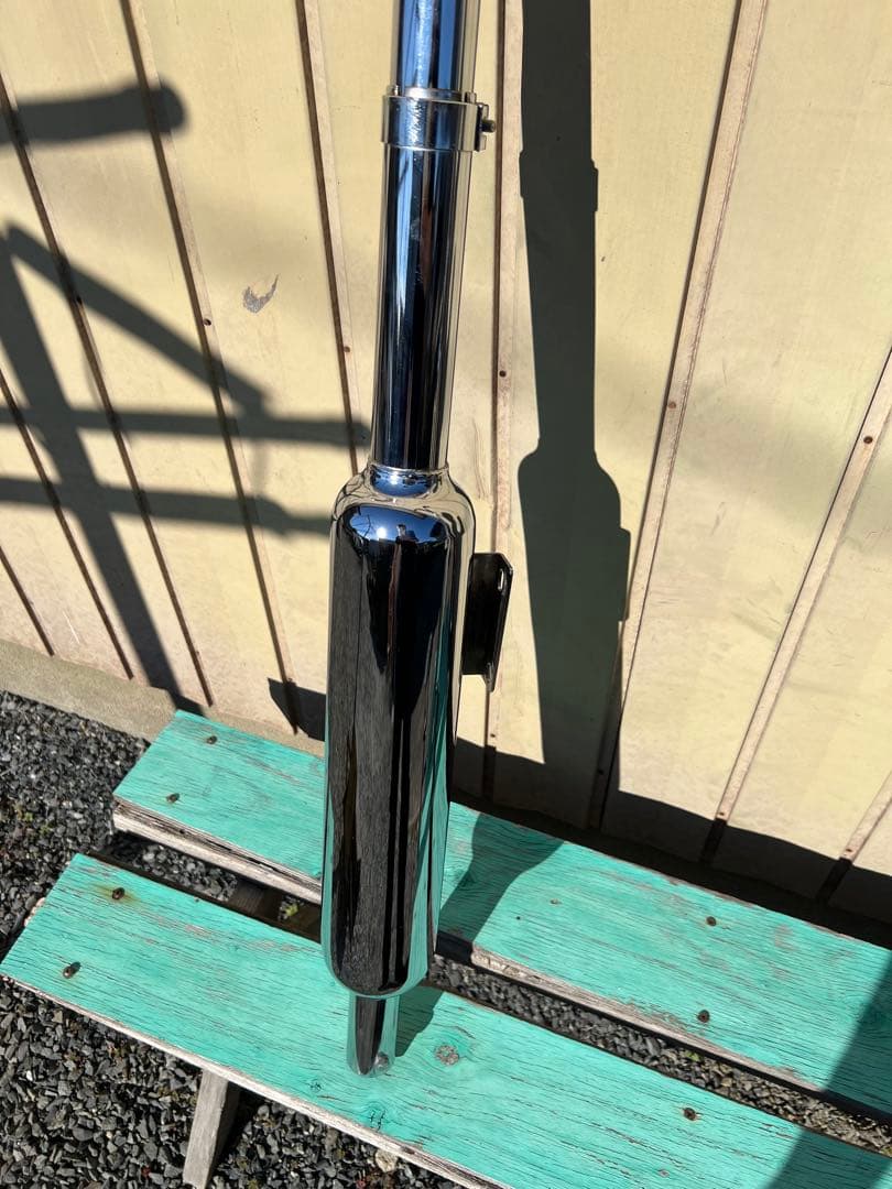 w650用ポッシュ　フルエキスチールクロームメッキ マフラー