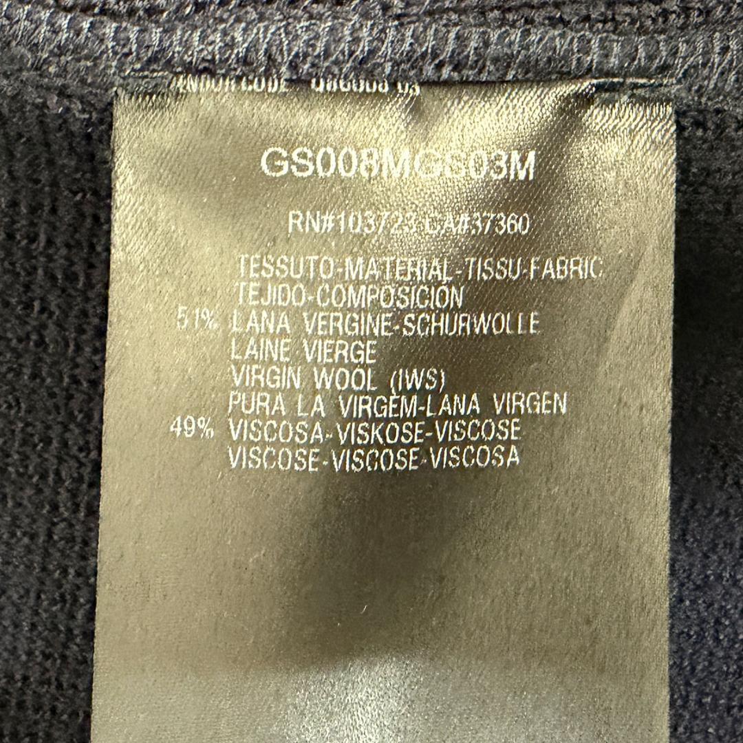 J6088 美品 ジョルジオアルマーニ リブニットジャケット ネイビー 48