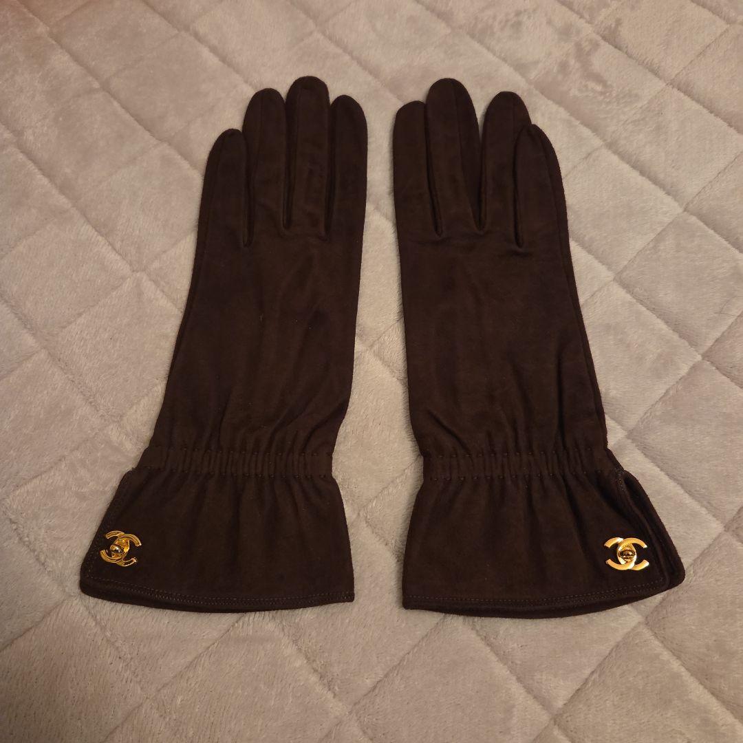 CHANEL ブラウン バックスキン手袋