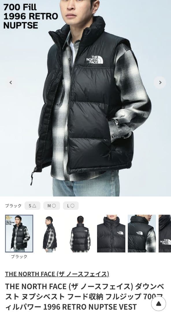 THE NORTH FACE メンズ M ブラウン　ダウンベスト